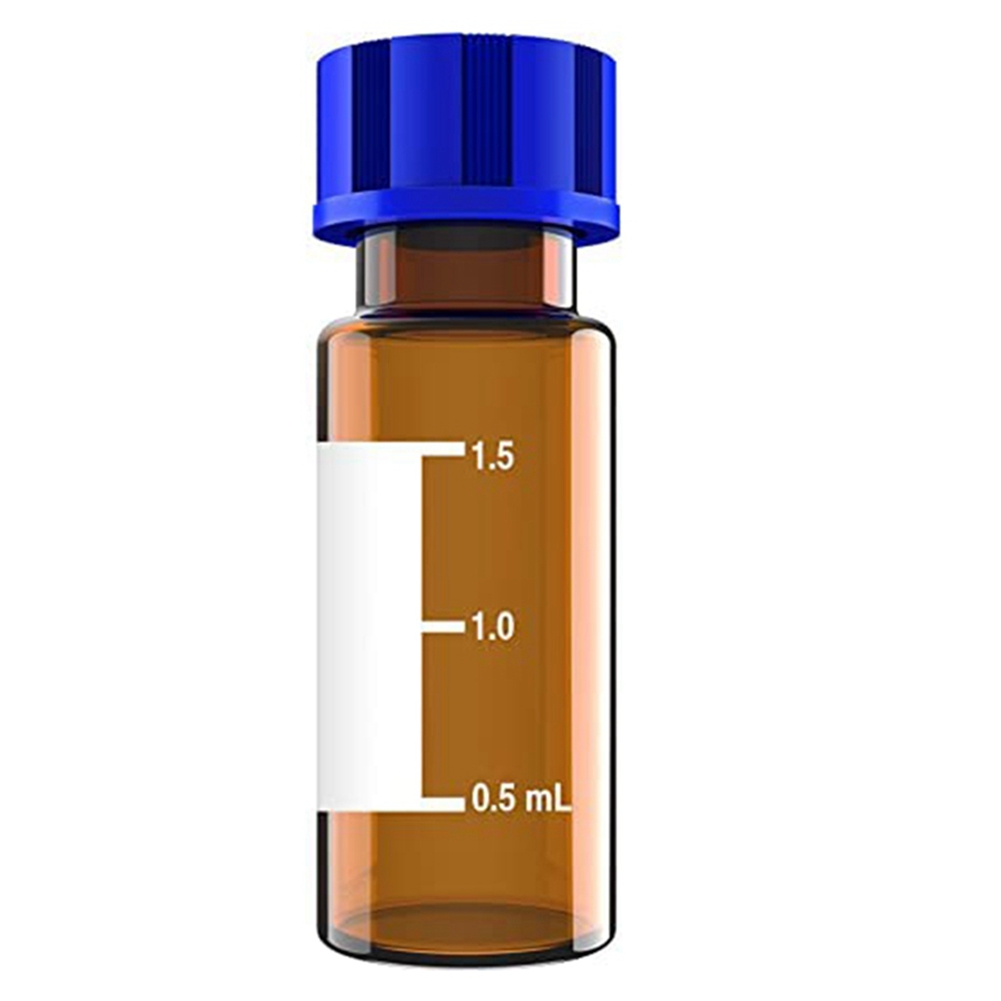 100 Pack Autosampler Vials, 2Ml HPLC Vials, 9-425 Lab Amber Vials with2456