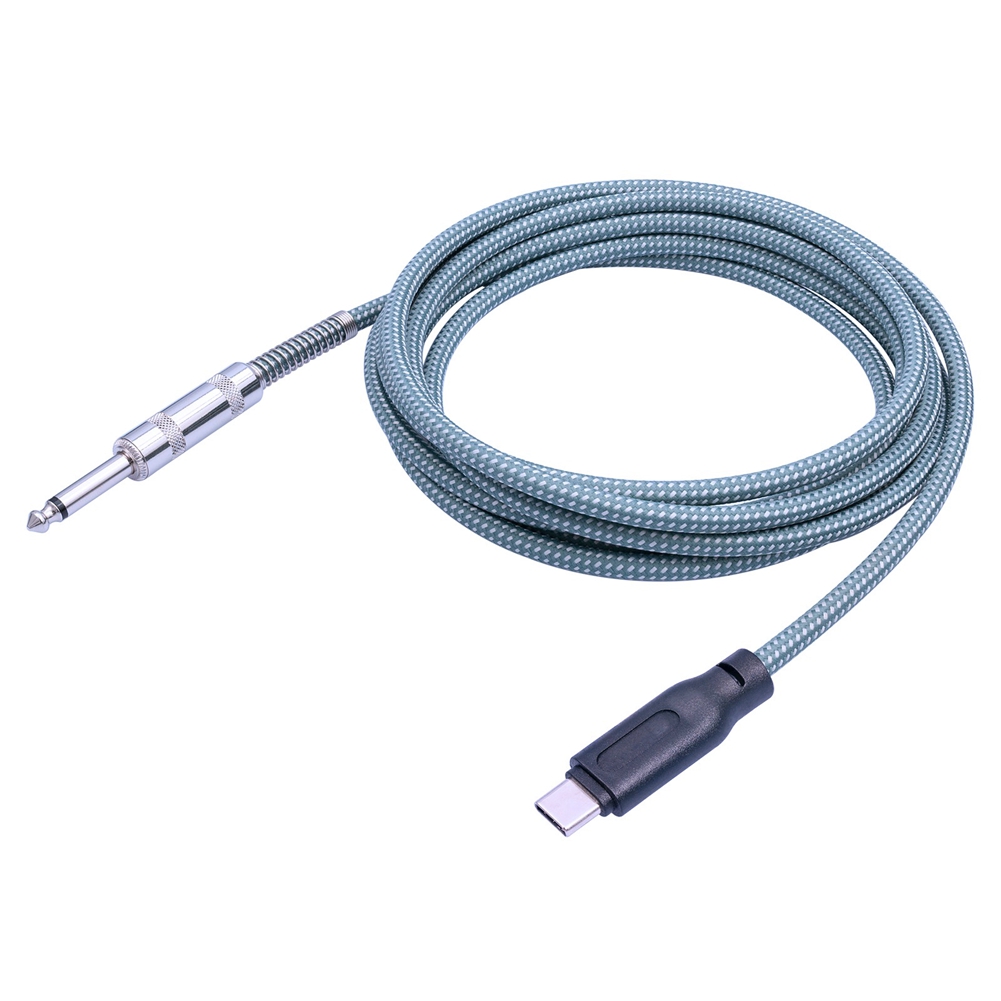 1X(6.35mm Male to USB Type-C Male Guitar Audio Cable 1/4Inch to USB-C5566