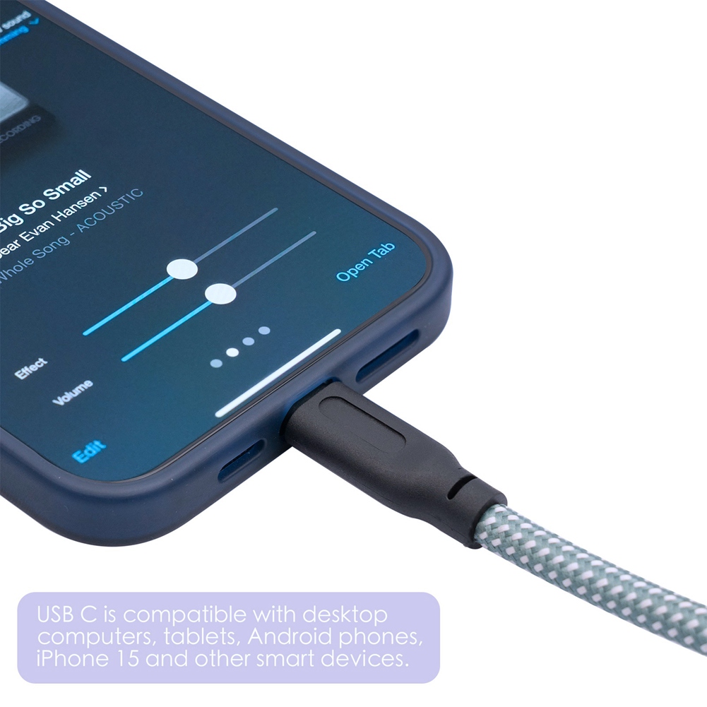 1X(6.35mm Male to USB Type-C Male Guitar Audio Cable 1/4Inch to USB-C5566 - Produktbild 2