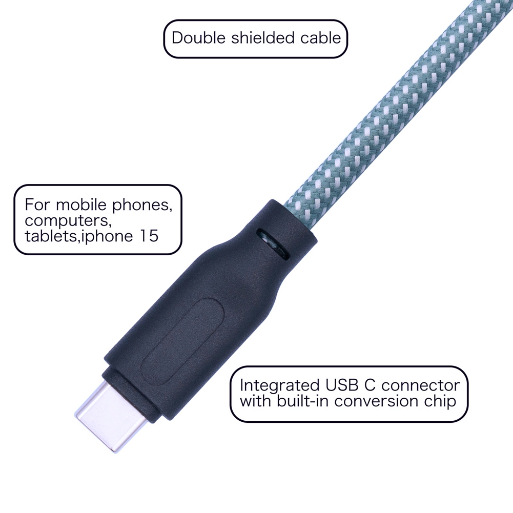 1X(6.35mm Male to USB Type-C Male Guitar Audio Cable 1/4Inch to USB-C5566 - Produktbild 4