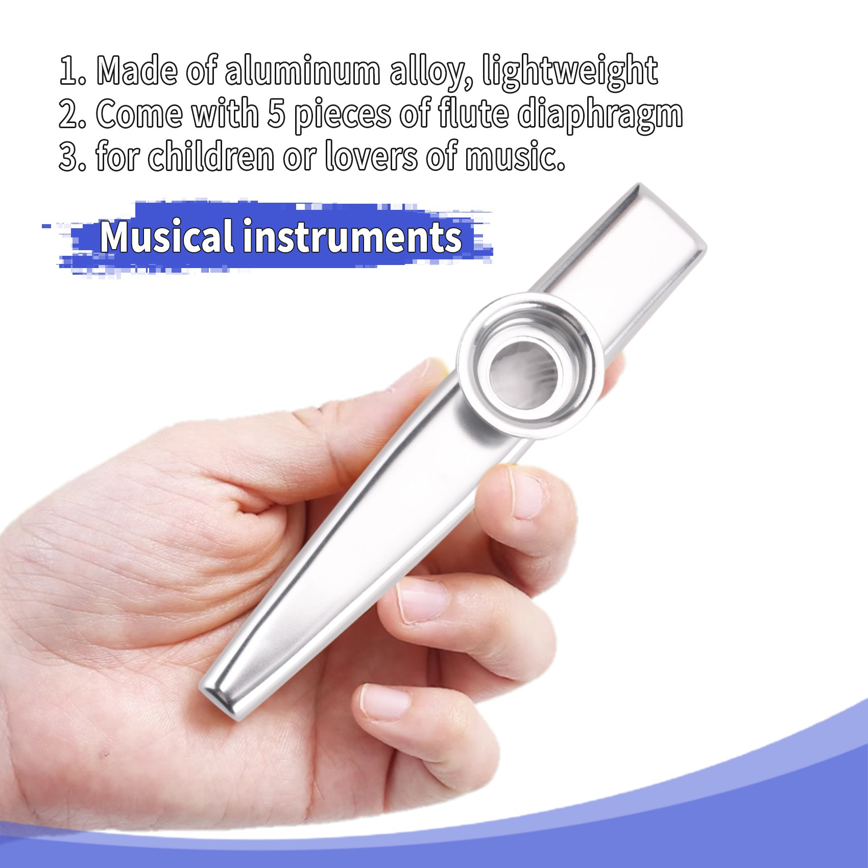 Aluminiumlegierung Metall mit 5 Stück Geschenke Flöte Membran für Kinder2878 - Bild 6 von 16