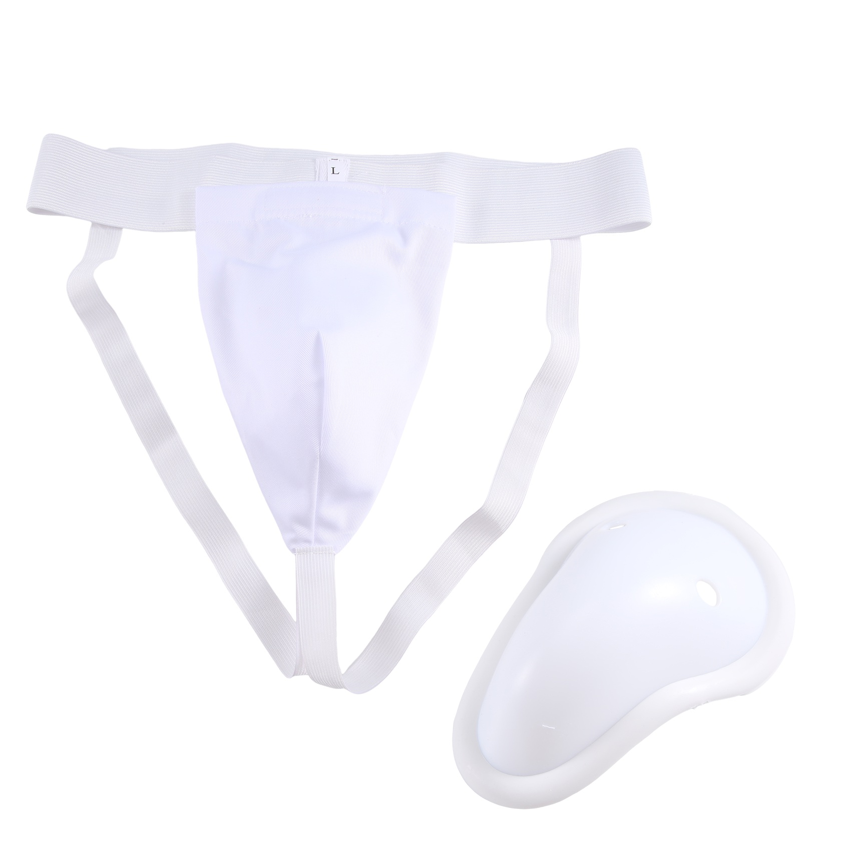 Groin Protector Cup Men Ventilated Adjustable, Karate Fighting Training M1B2