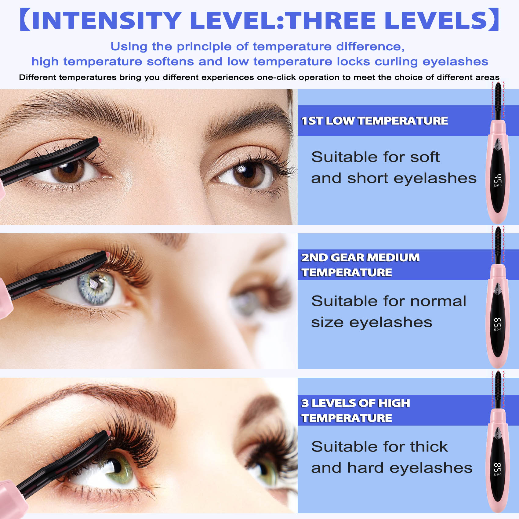 Elektrisch beheizte Wimpernzange USB Ladung Make-up Locken Kit Langanhaltend2305 - Bild 6 von 15