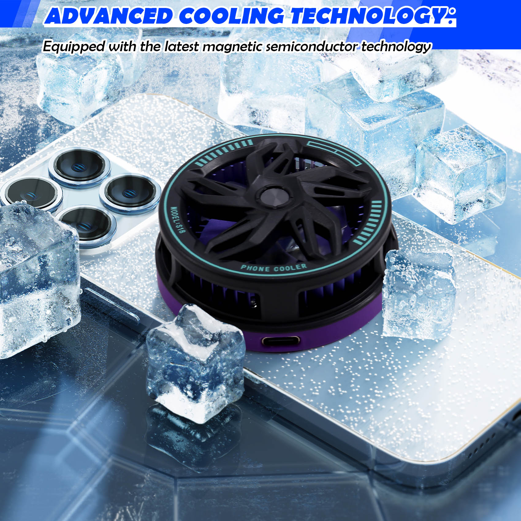 S18 Mobile Phone Cooling Radiator Magnetic Semiconductor Technology, Silent9287 - Produktbild 1