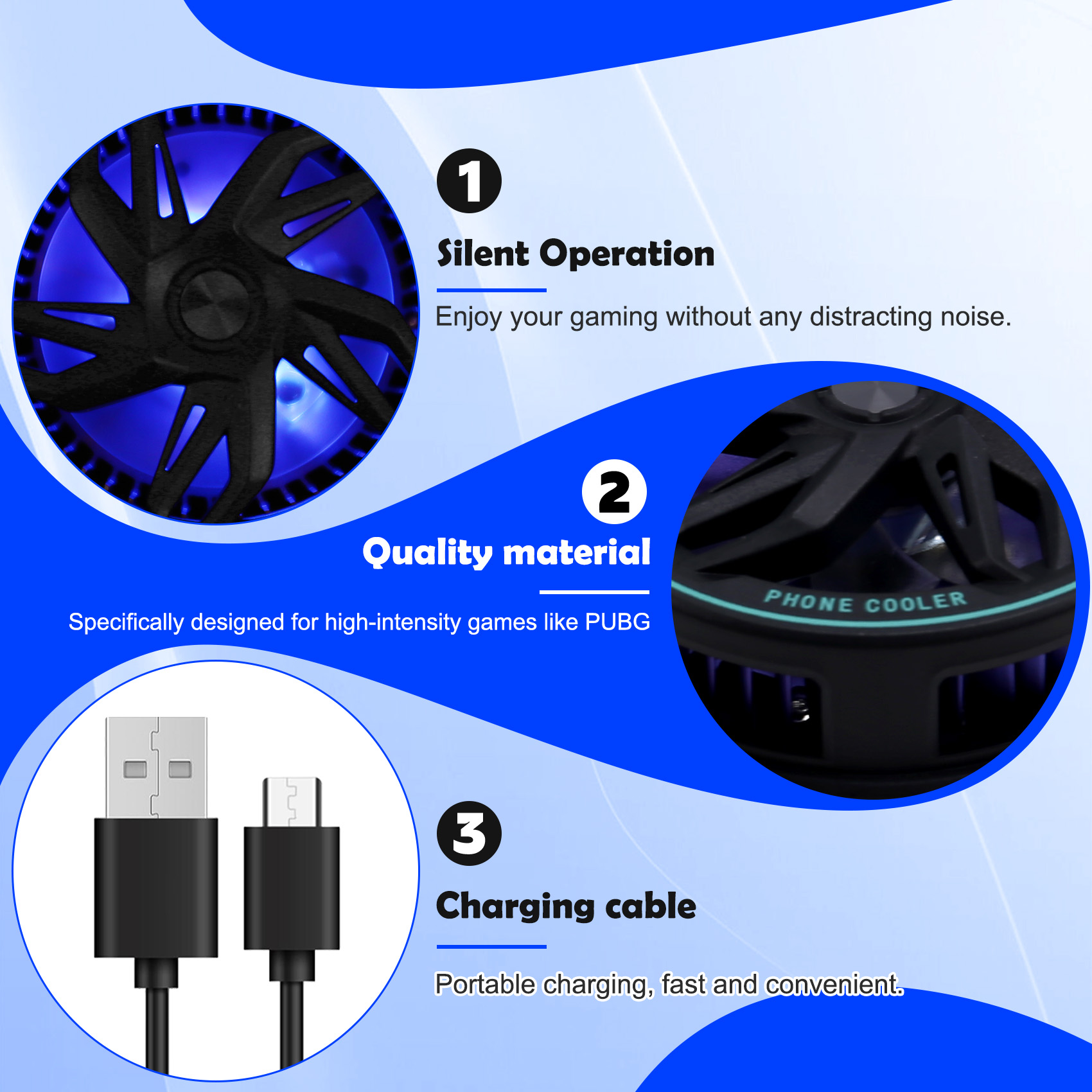 S18 Mobile Phone Cooling Radiator Magnetic Semiconductor Technology, Silent9287 - Produktbild 2