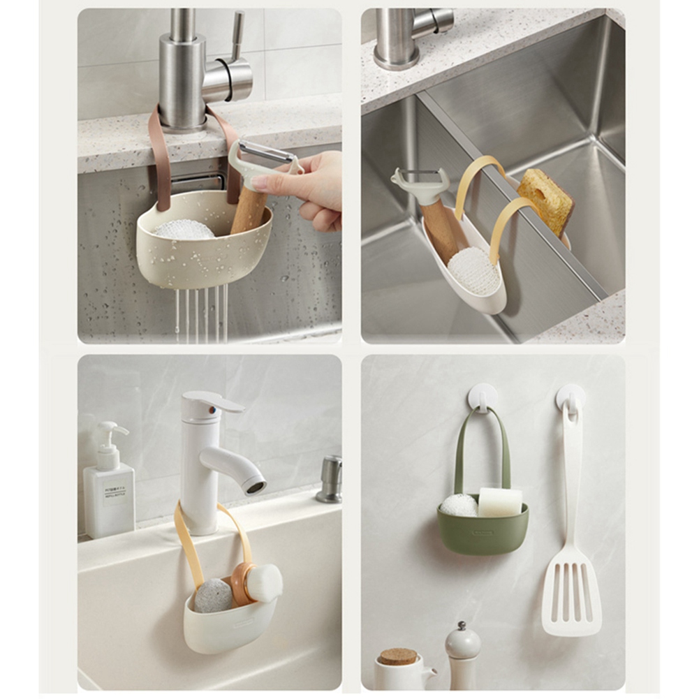 Kitchen Sink Sponges Soap Holder Bathroom Dish Drain Water Basket Storage1610 - Bild 8 von 15