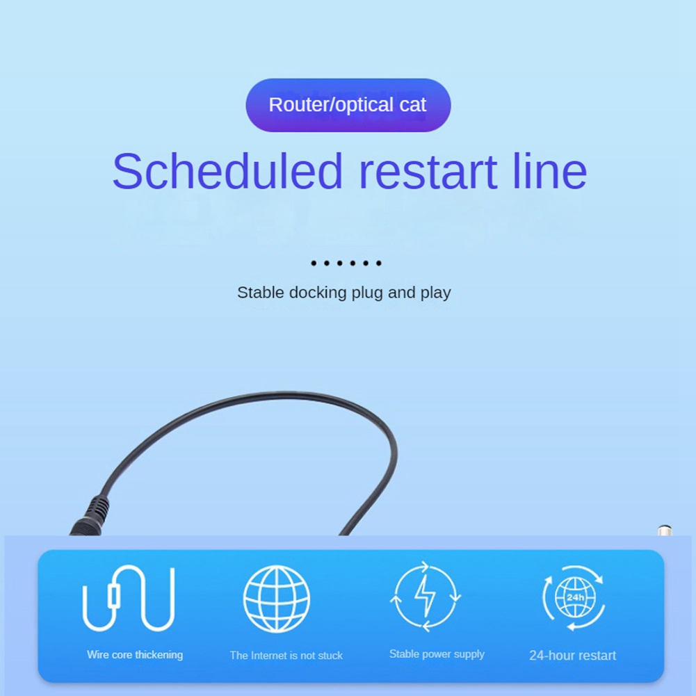 24 Hour Auto Reboot Router Routing Timer Reset Tool DC Power Timing Fiber6720