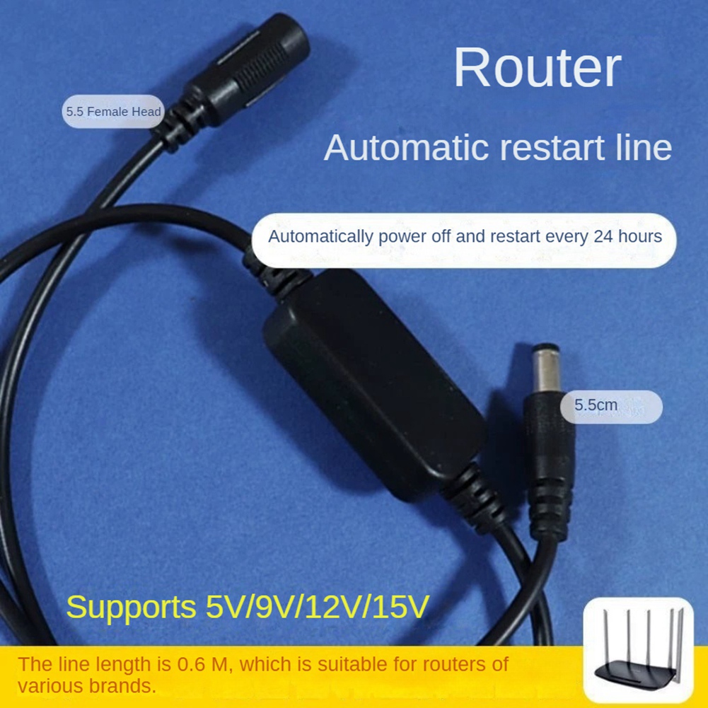 24 Hour Auto Reboot Router Routing Timer Reset Tool DC Power Timing Fiber6720