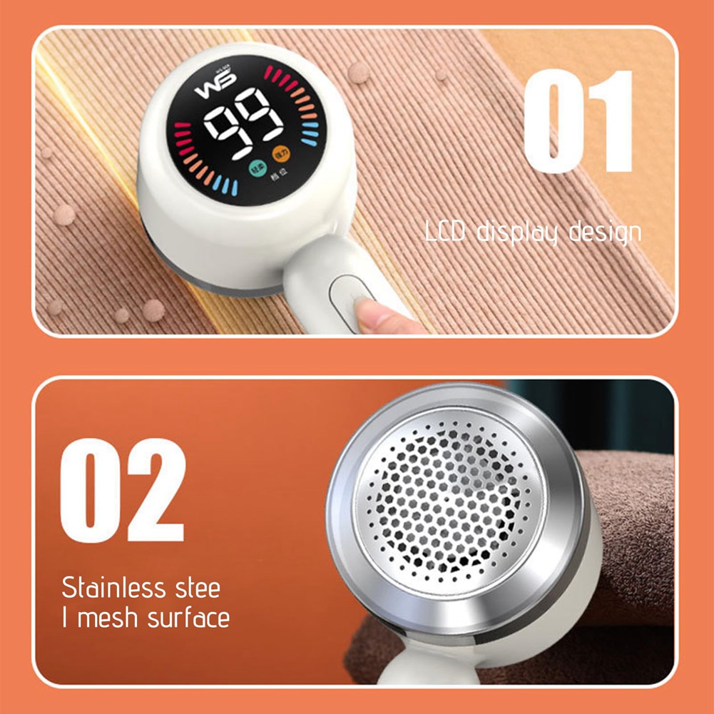 Stoffrasierer Fusselentferner Kleidung Fusselentferner USB Wiederaufladbar LED9873 - Bild 5 von 17