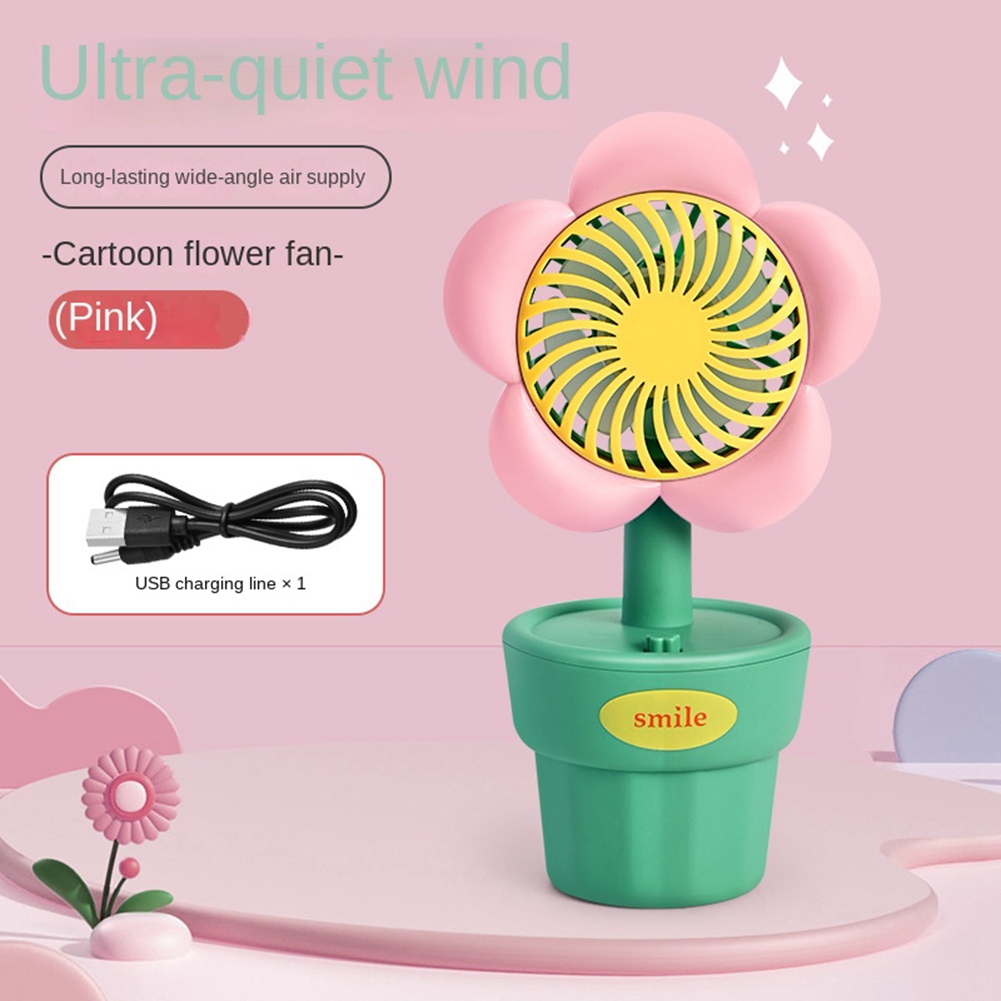 Portable USB Fan Handheld Mini Fan ABS Cute Style for Birthday Gifts Q2L95493 - Foto 4 di 21