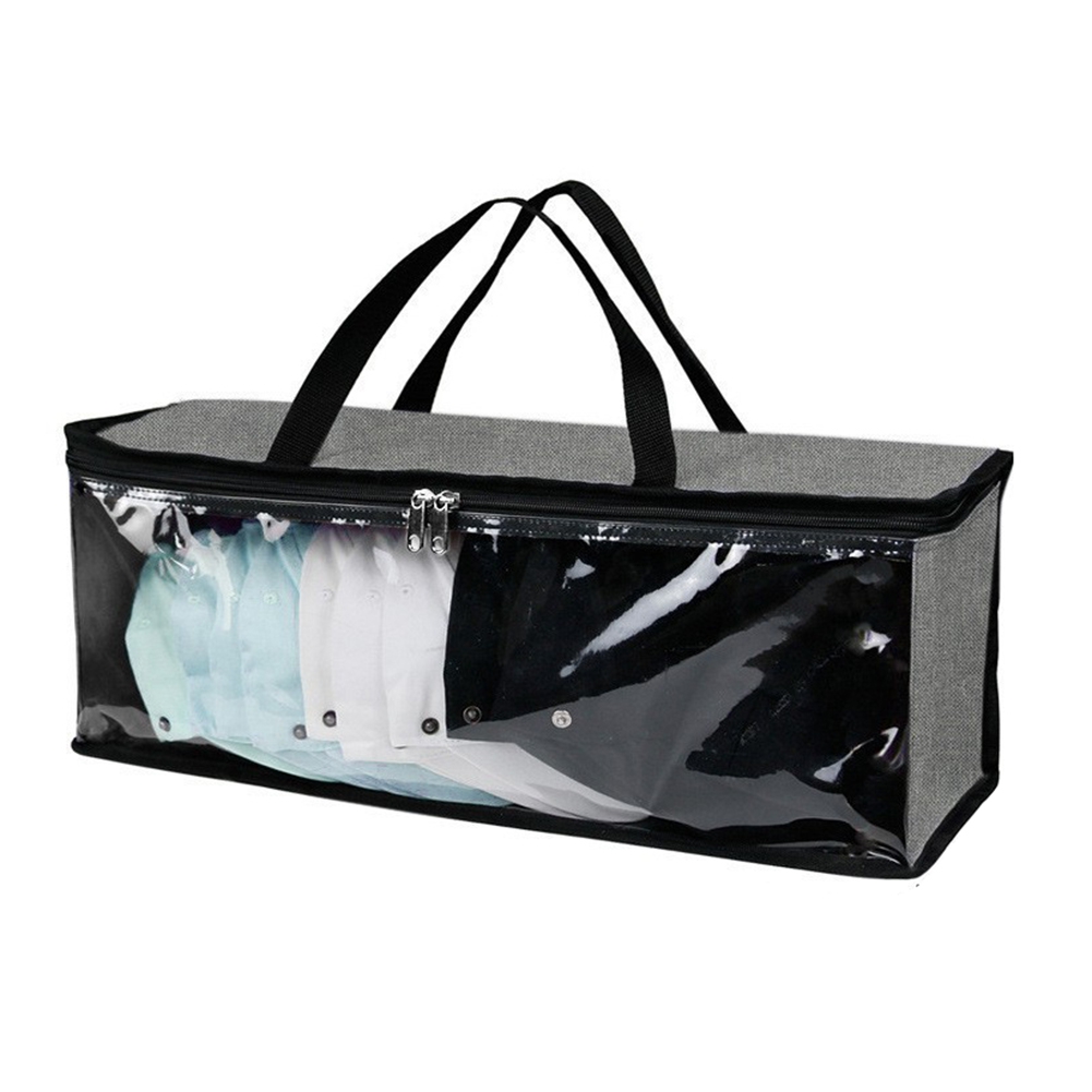 Hut-Organizer mit Tragegriffen, Transparente Hutaufbewahrung, Breite Hut-Au5423
