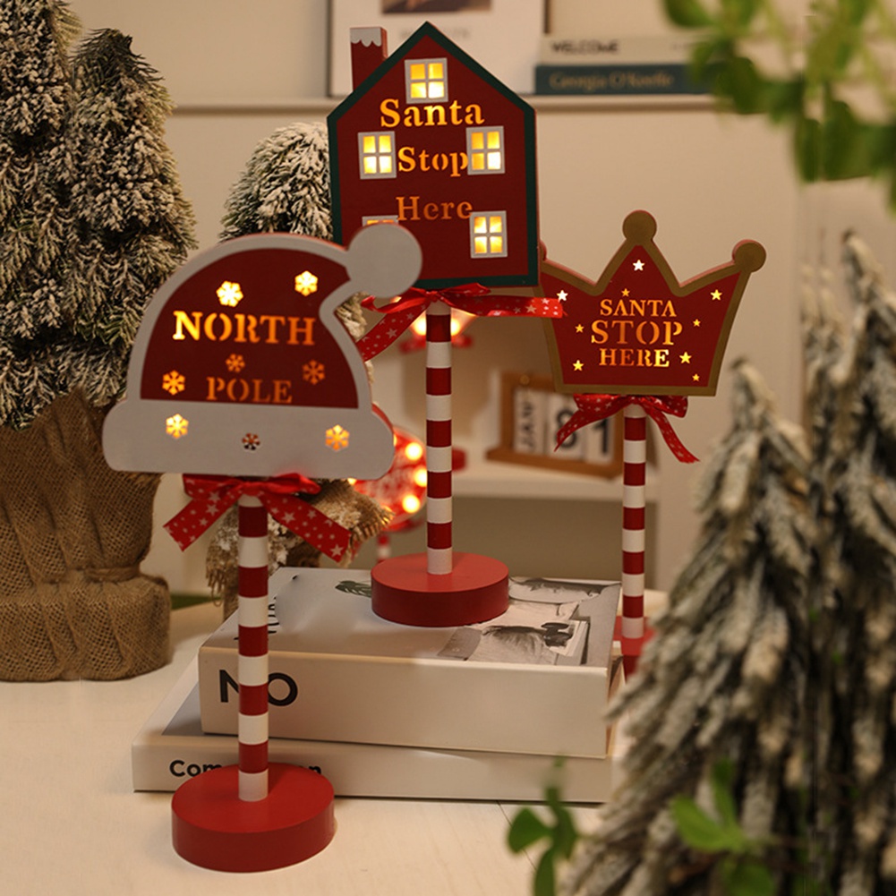 Weihnachtsbeleuchtung im Vintage-Stil, Nordpol-Schild, LED-Licht, Straßensc2835 - Bild 7 von 19