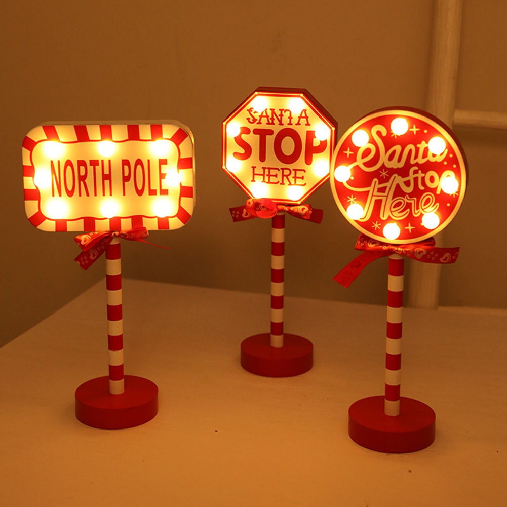 Weihnachtsbeleuchtung im Vintage-Stil, Nordpol-Schild, LED-Licht, Straßensc2835 - Bild 4 von 19