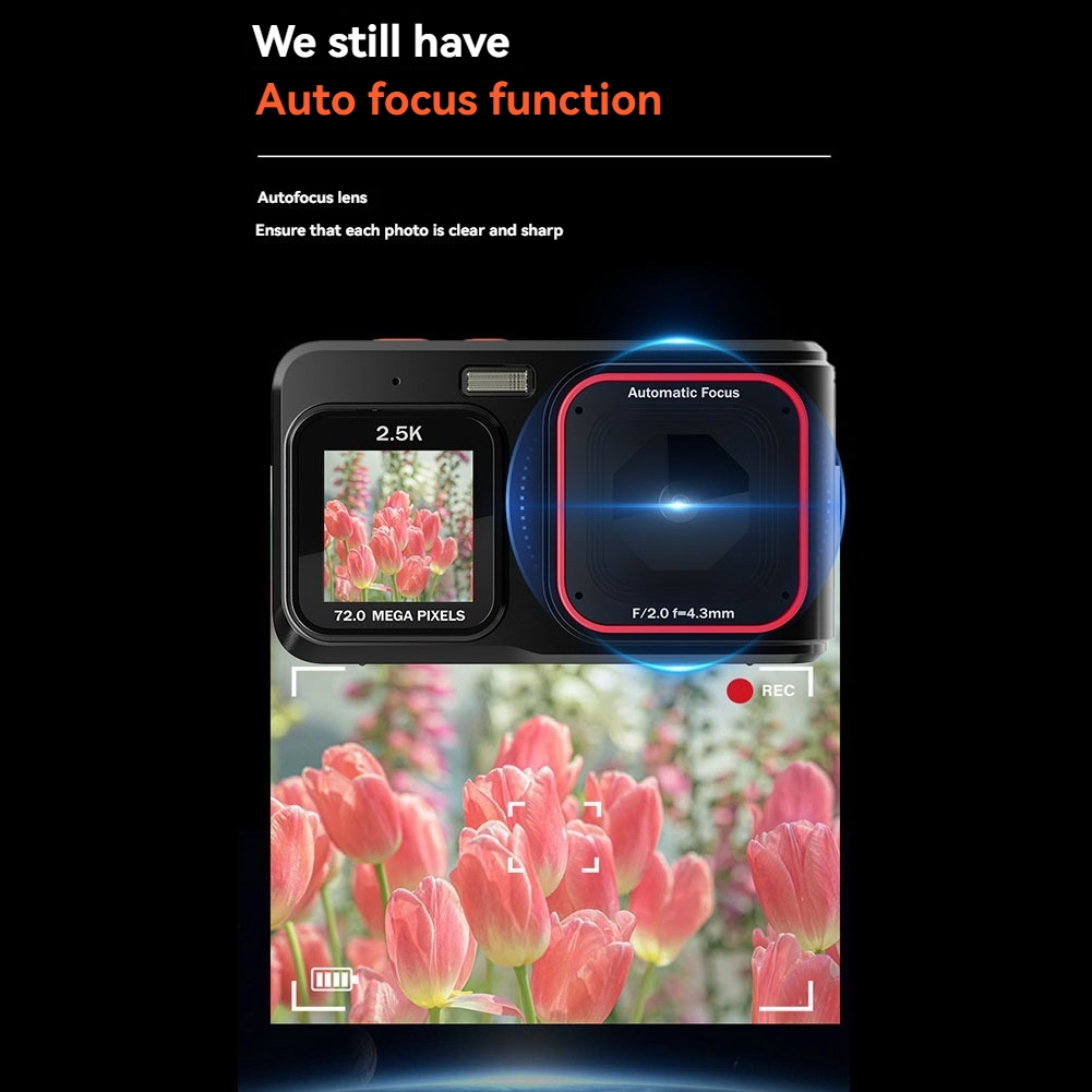 Kinder Mini Digitalkamera 2.5K HD 72MP Dual Screen High-Definition Pixel8117 - Bild 14 von 28