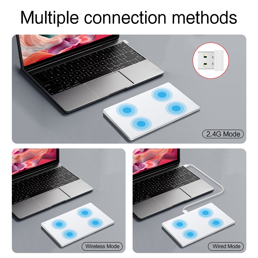 Trackpad Bluetooth Wireless 2.4G Wired Touchpad Touch Pad Rechargeable4521 - Bild 16 von 21