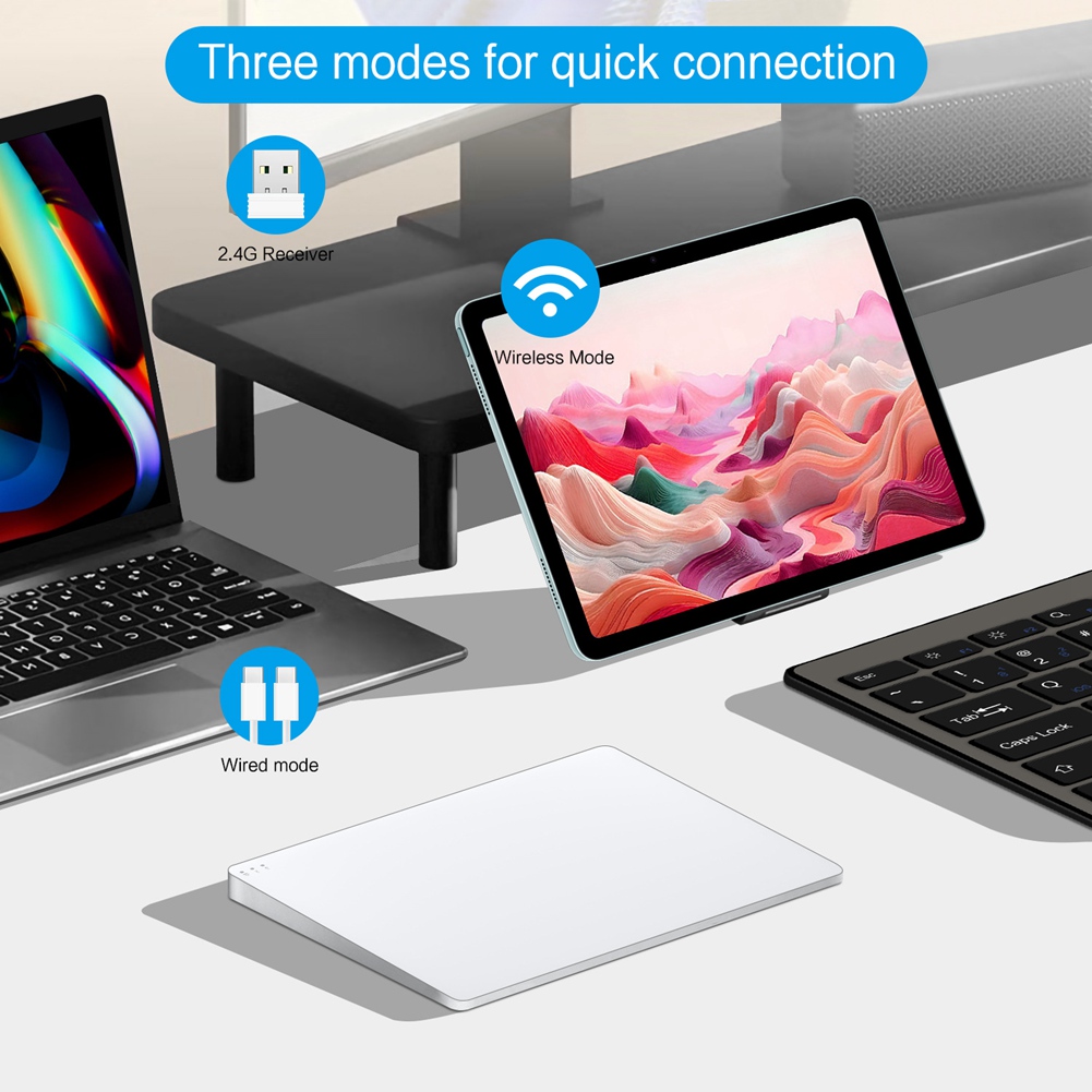 Trackpad Bluetooth Wireless 2.4G Wired Touchpad Touch Pad Rechargeable4521 - Bild 13 von 21