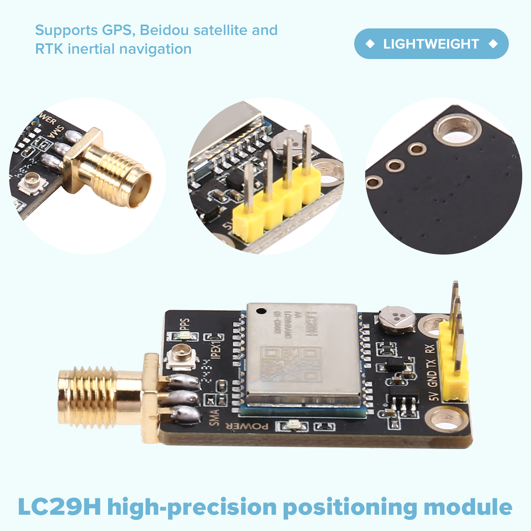 RTK-Basisstationsplatine Lc29H Dualband L1 L5 Hochpräzises Position5512 - Produktbild 4