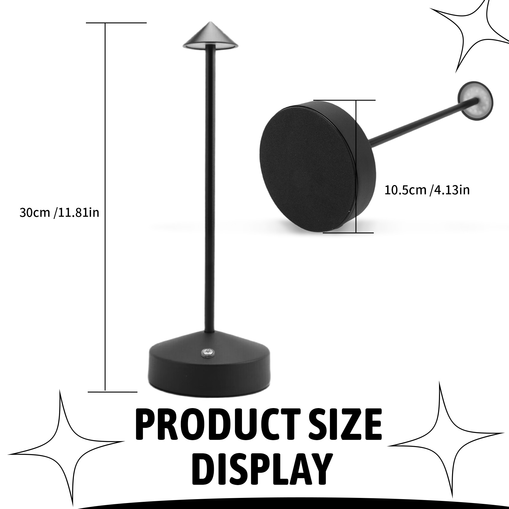 Lampada da Tavolo Led Ricaricabile 1800MAh Lampada da Tavolo Regolazione Touch Moderna per2601 - Foto 5 di 11