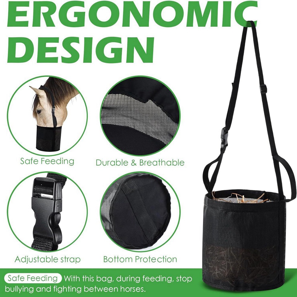 Sacco Porta Fieno Elastico Regolabile per Cavalli - Sacco Collo da Esterno Sac2775 - Foto 17 di 19