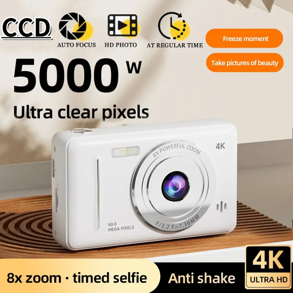 4K Digital Camera Portable Retro CCD Camera Entry-Level Camera Dual Camera9639