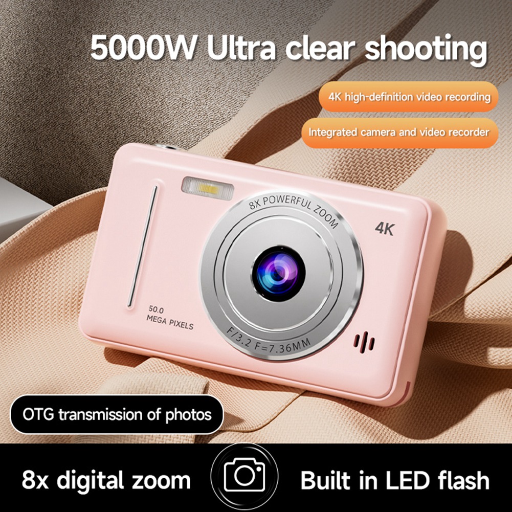 4K Digital Camera Portable Retro CCD Camera Entry-Level Camera Dual Camera9639