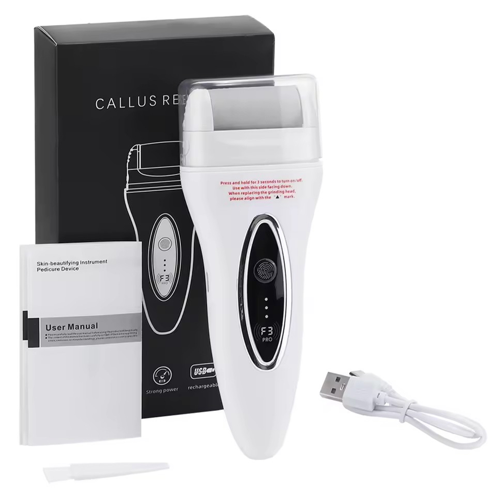 Electric Pedicure Foot File Rechargeable Foot Hard Dry Dead Cuticle Skin2455 - Foto 10 di 17