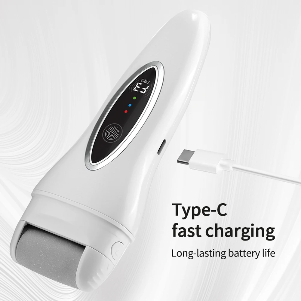 Electric Pedicure Foot File Rechargeable Foot Hard Dry Dead Cuticle Skin2455 - Foto 12 di 17