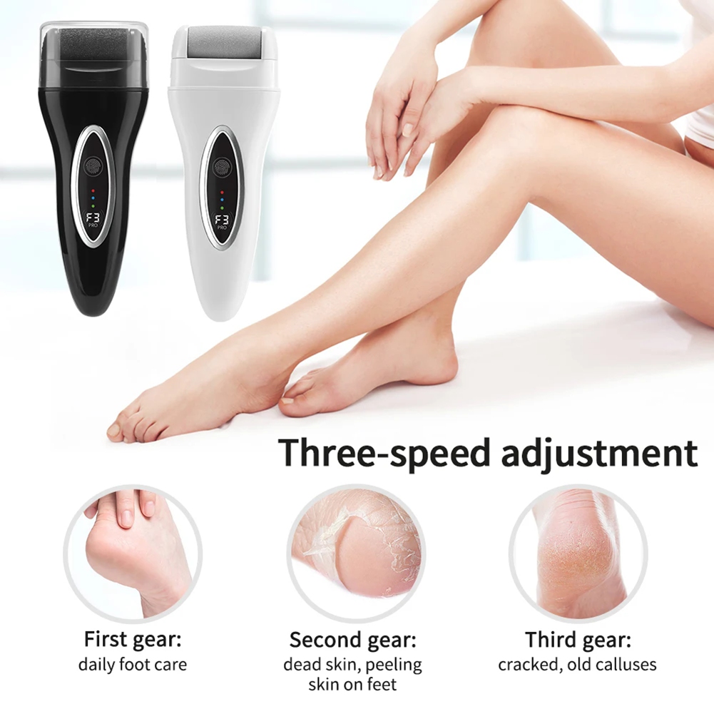 Electric Pedicure Foot File Rechargeable Foot Hard Dry Dead Cuticle Skin2455 - Foto 13 di 17