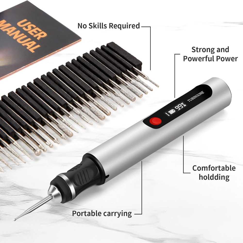 Gravierstift, für Künstler & Heimwerker - Gravieren 50+ Oberflächen - Anfänger6534 - Bild 13 von 13