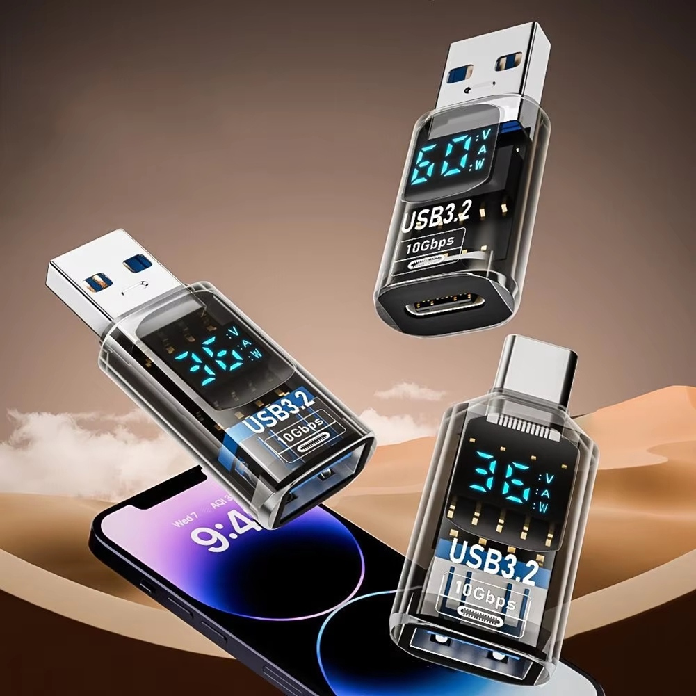 1PC Digital LED Display USB 3.2 Adapter 36-60W 10Gbps Laptop Type-C3978 - Bild 10 von 16