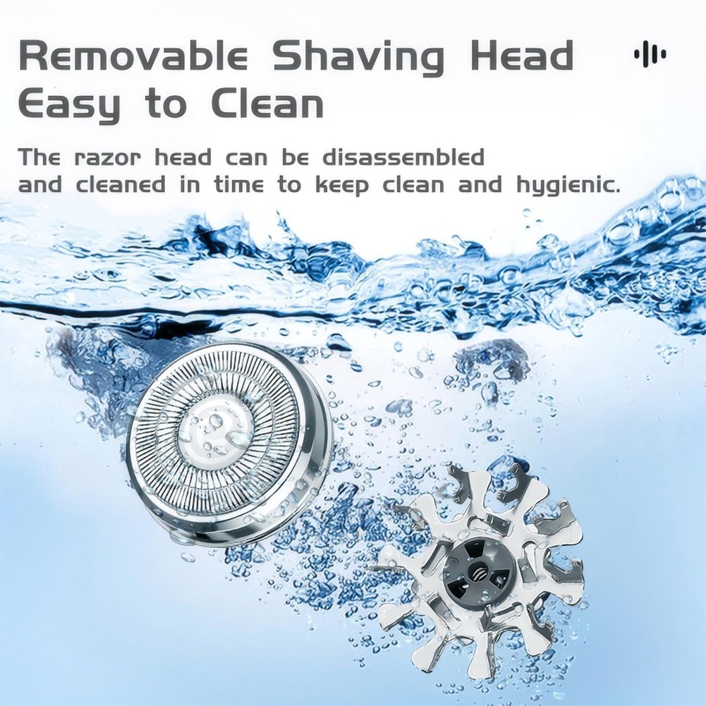 Herren Elektrischer Bartrasierer mit Digital Display, Edelstahl Spiralrasierer7688 - Bild 13 von 17