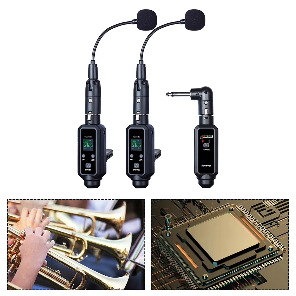 Sistema Microfonico Sassofono Wireless UHF Strumenti Clip-on Professional7819 - Foto 12 di 15