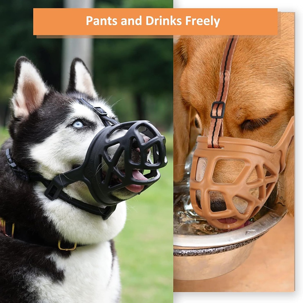 Dog Muzzle, Basket Muzzle for Biting, Chewing and Scavenging, Humane Cage3001