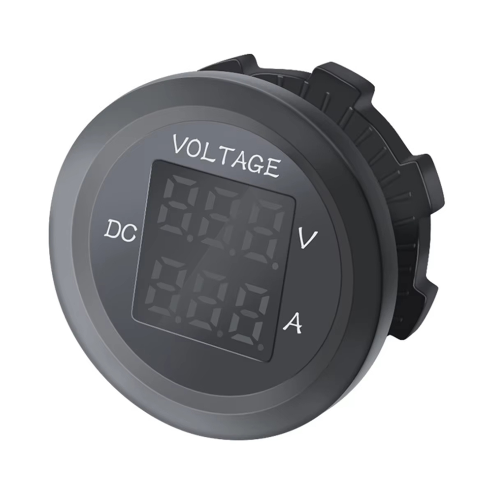 12-24V Instrument Waterproof Voltage VA ThreeDigit Round LED Panel Digital3565