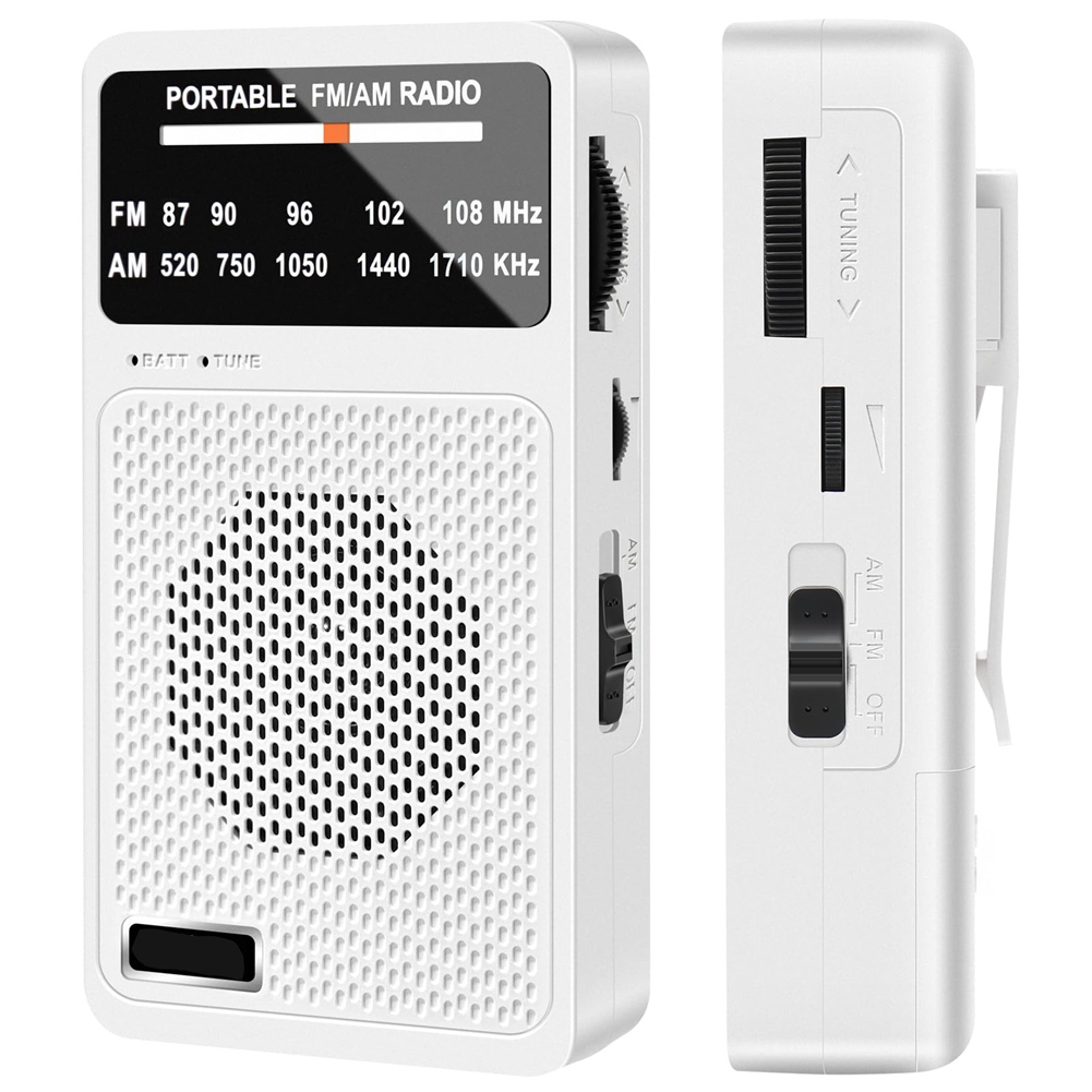 Radio AM FM Portátil, Radio de Bolsillo con Altavoz y Conector para Auriculares, Mini9389 - Imagen 15 de 17