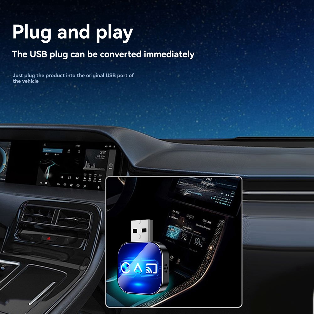 Adattatore Dongle USB Wireless Carplay Mirror Link Carplay Android Auto2941 - Foto 5 di 15