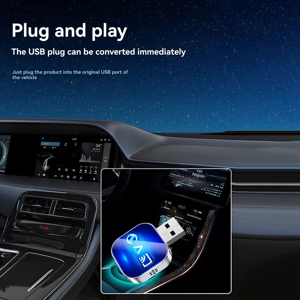 Adattatore Dongle USB Wireless Carplay Mirror Link Carplay Android Auto2941 - Foto 10 di 15