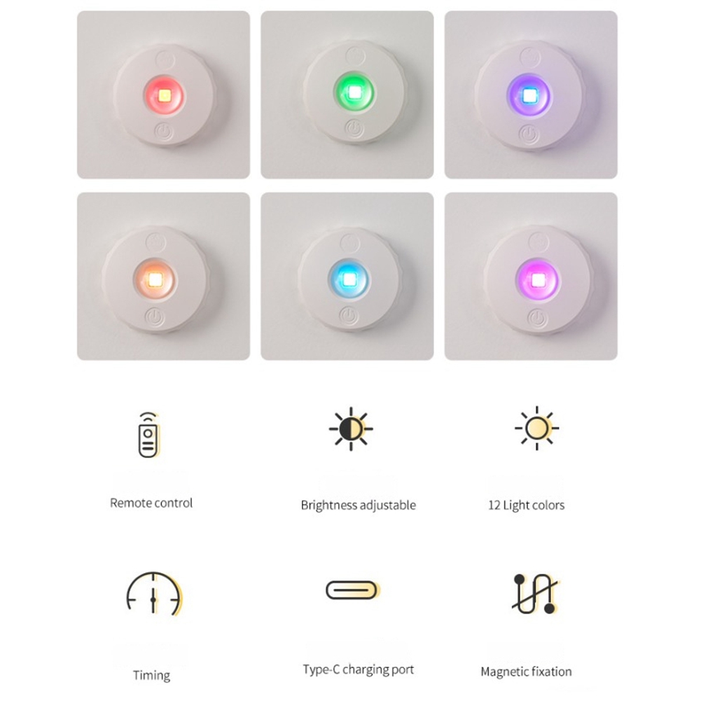Luces de disco LED RGB regulables debajo del gabinete iluminación con control remoto inalámbrico7633 - Imagen 14 de 21