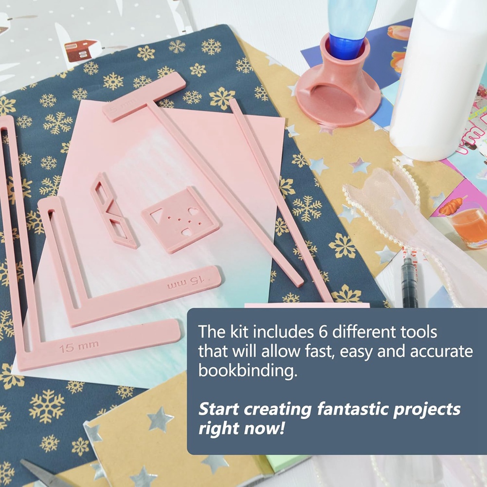 6Pcs Bookbinding Easy Scrapbooking Tool for , Great Stencils and9046