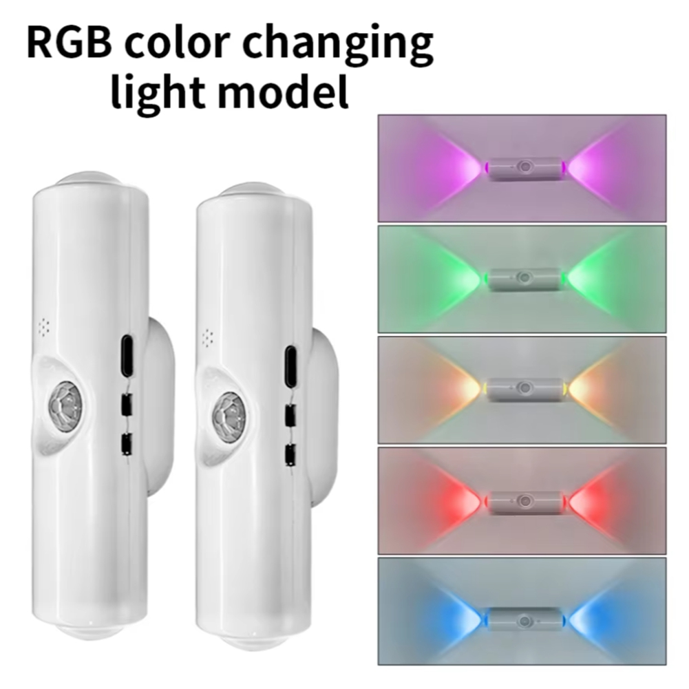 2 Stück LED Schrankleuchten mit Bewegungsmelder Wiederaufladbare Ambiente Wand Lampe6446 - Bild 10 von 21